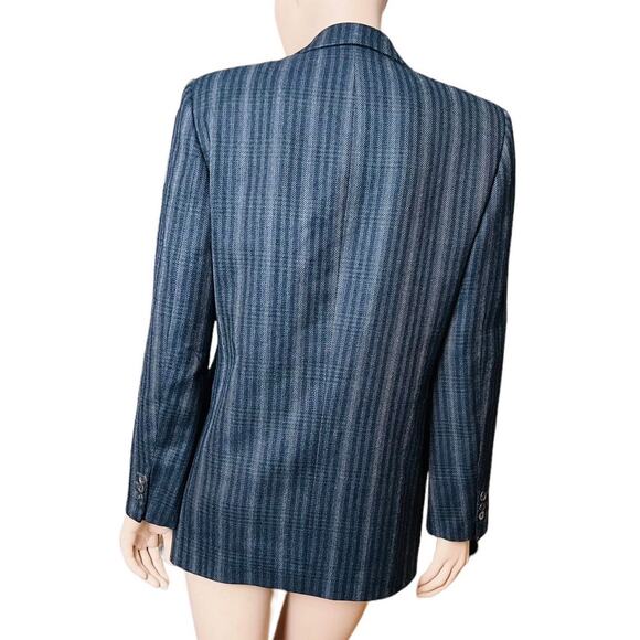 Burberry Vintage 80s Blazer 100% Wool Classic Fit Sz 8 US Made in Italy - Picture 8 of 13